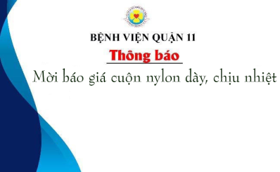 Thông báo mời báo giá cuộn nylon dày, chịu nhiệt